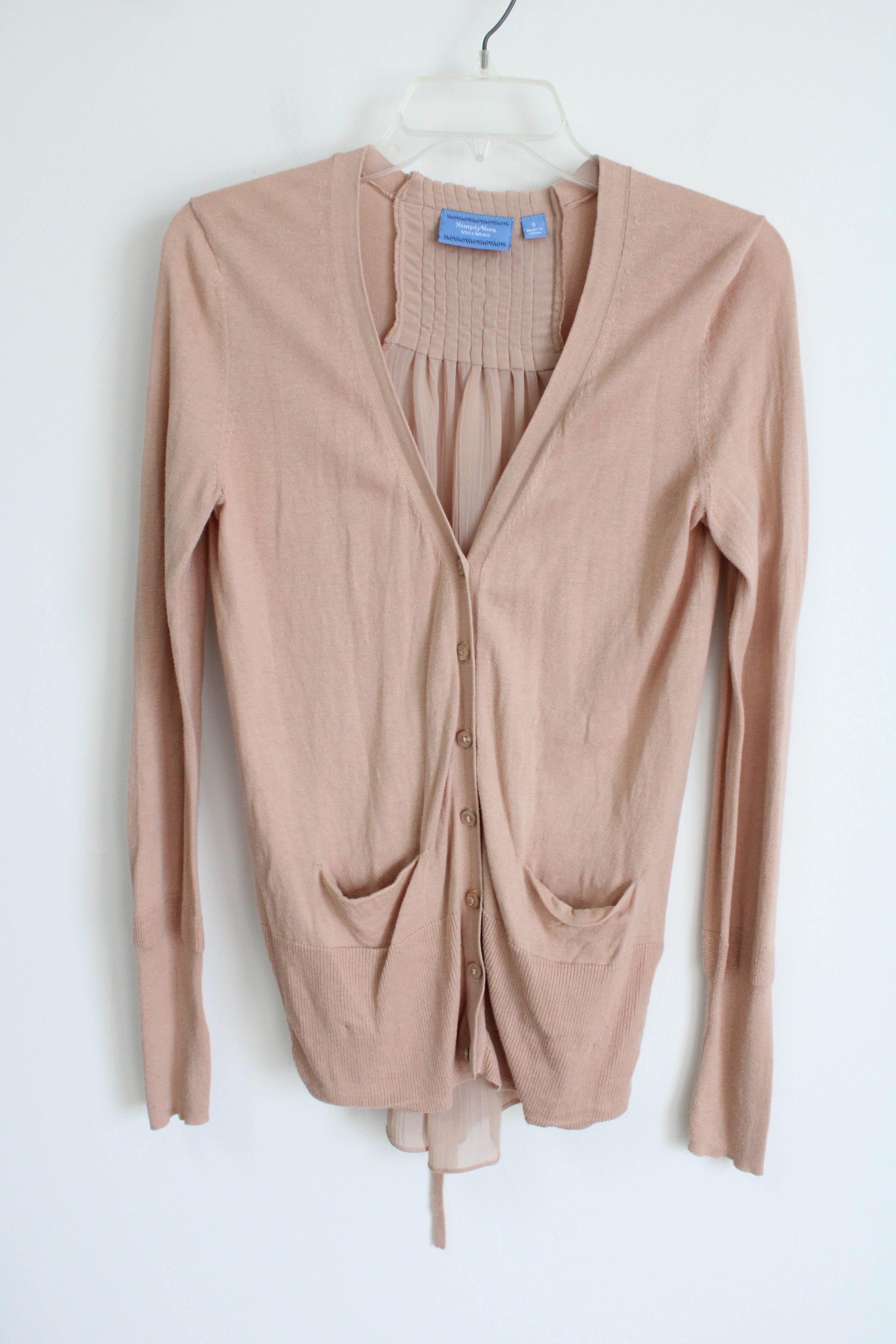 Simply Vera Wang Pink Cardigan | S