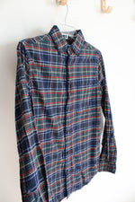 Goodfellow Blue & Green Tartan Button Down Cotton Shirt | S