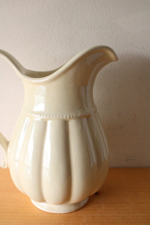 Vintage Romance Luster White Pitcher