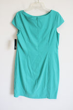 NEW AGB Dress Turquoise Lined Straight Cap Sleeved Dress | 14