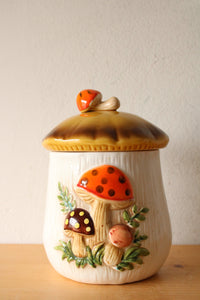 Sears & Roebuck Merry Mushroom Small Ceramic Cannister Jar