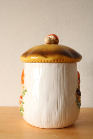 Sears & Roebuck Merry Mushroom Small Ceramic Cannister Jar