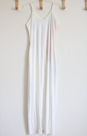 White Floral Maxi Sun Dress | S