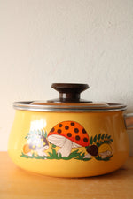 Sears & Roebuck Vintage Merry Mushroom Enamel Saucepan