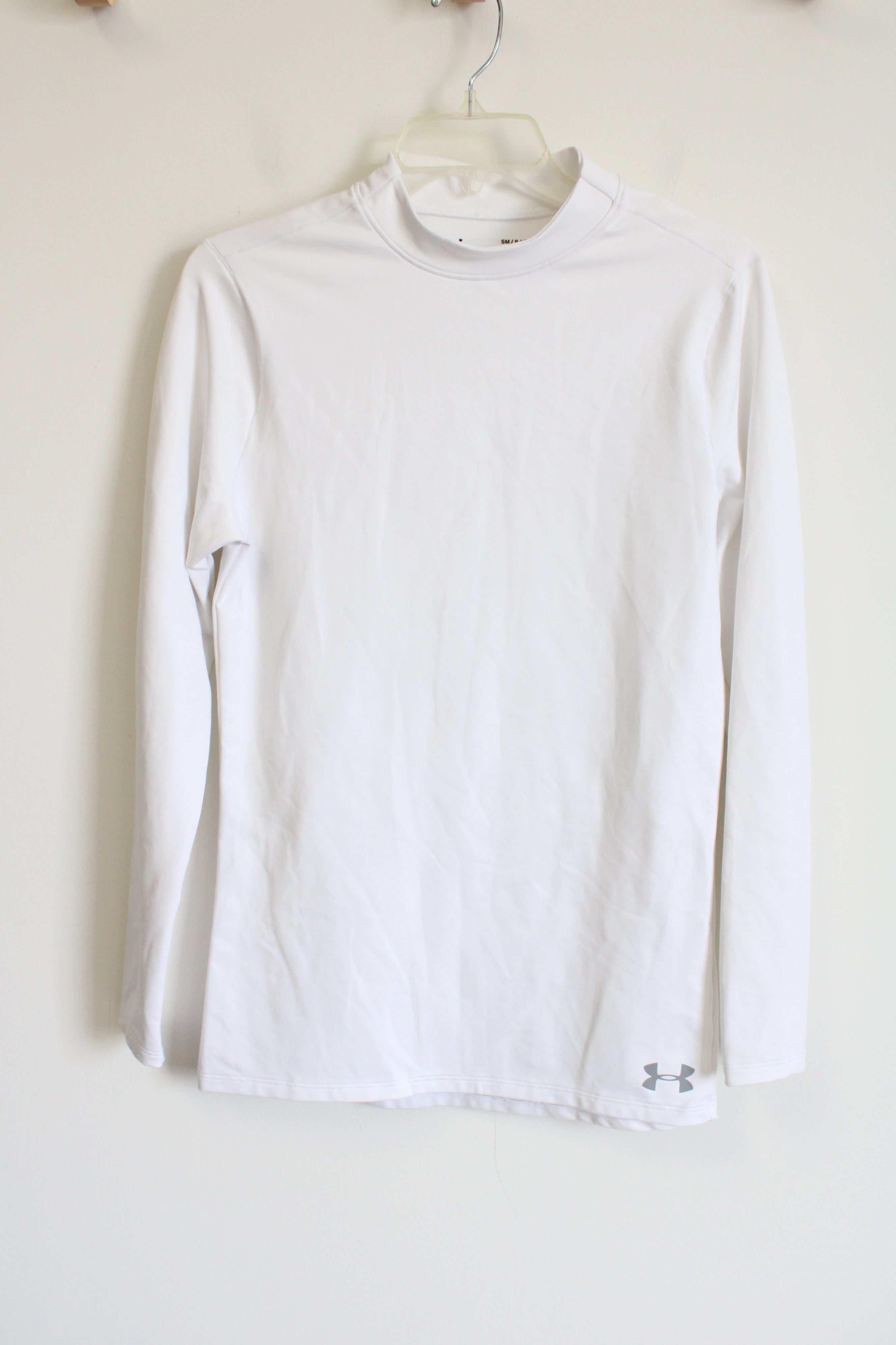 Under Armour White Cold Gear Fitted Long Sleeved Shirt | S