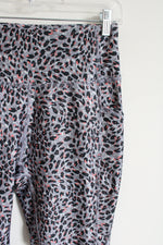Marika Purple Gray Pink Leopard Print 7.8 Legging | S