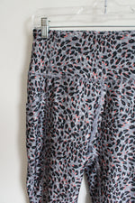 Marika Purple Gray Pink Leopard Print 7.8 Legging | S