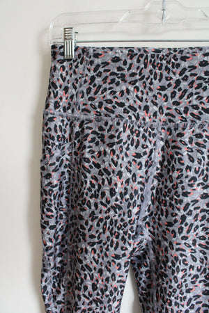 Marika Purple Gray Pink Leopard Print 7.8 Legging | S