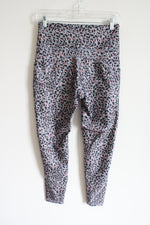 Marika Purple Gray Pink Leopard Print 7.8 Legging | S