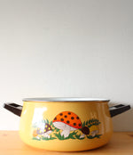 Sears & Roebuck Vintage Merry Mushroom Enamel Large Stew Pot