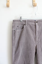 Talbots High Rise Straight Leg Gray Corduroy Pants | 14P