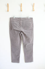Talbots High Rise Straight Leg Gray Corduroy Pants | 14P