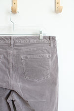 Talbots High Rise Straight Leg Gray Corduroy Pants | 14P