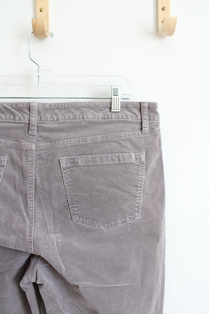 Talbots High Rise Straight Leg Gray Corduroy Pants | 14P