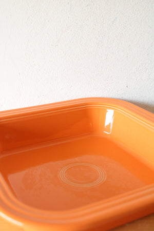 Fiesta Ware Orange Ceramic Square Dish | 9X9