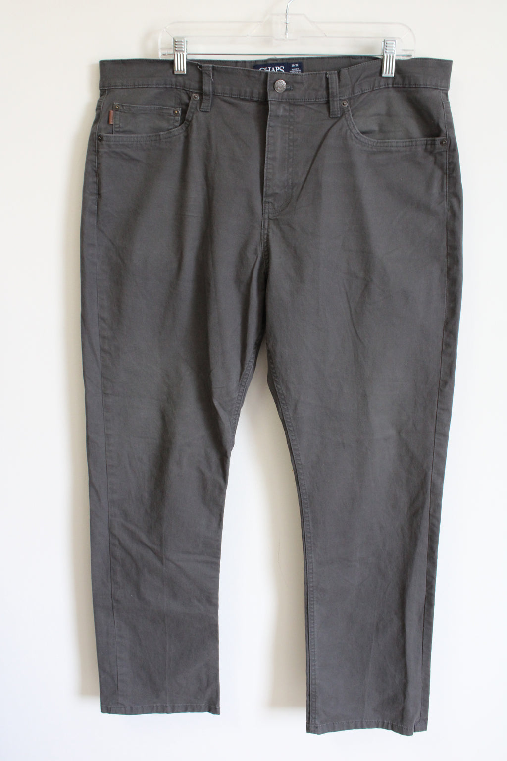 Chaps Straight Fit Gray Pants | 38x32