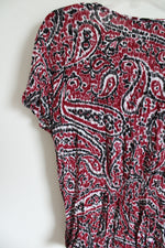 C.J. Banks Pink Black Rayon Blouse | X