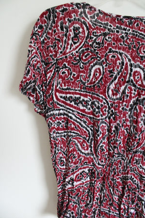 C.J. Banks Pink Black Rayon Blouse | X