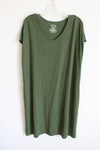 Time And Tru Solid Green Knit Dress | XL