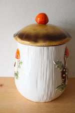 Sears & Roebuck Vintage Merry Mushroom Ceramic Large Cannister Jar