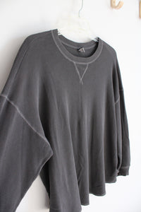 Old Navy Gray Waffle Knit Long Sleeved Shirt | 2X