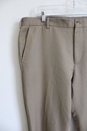 Van Heusen Tan Traveler Trouser Pant | 38x32