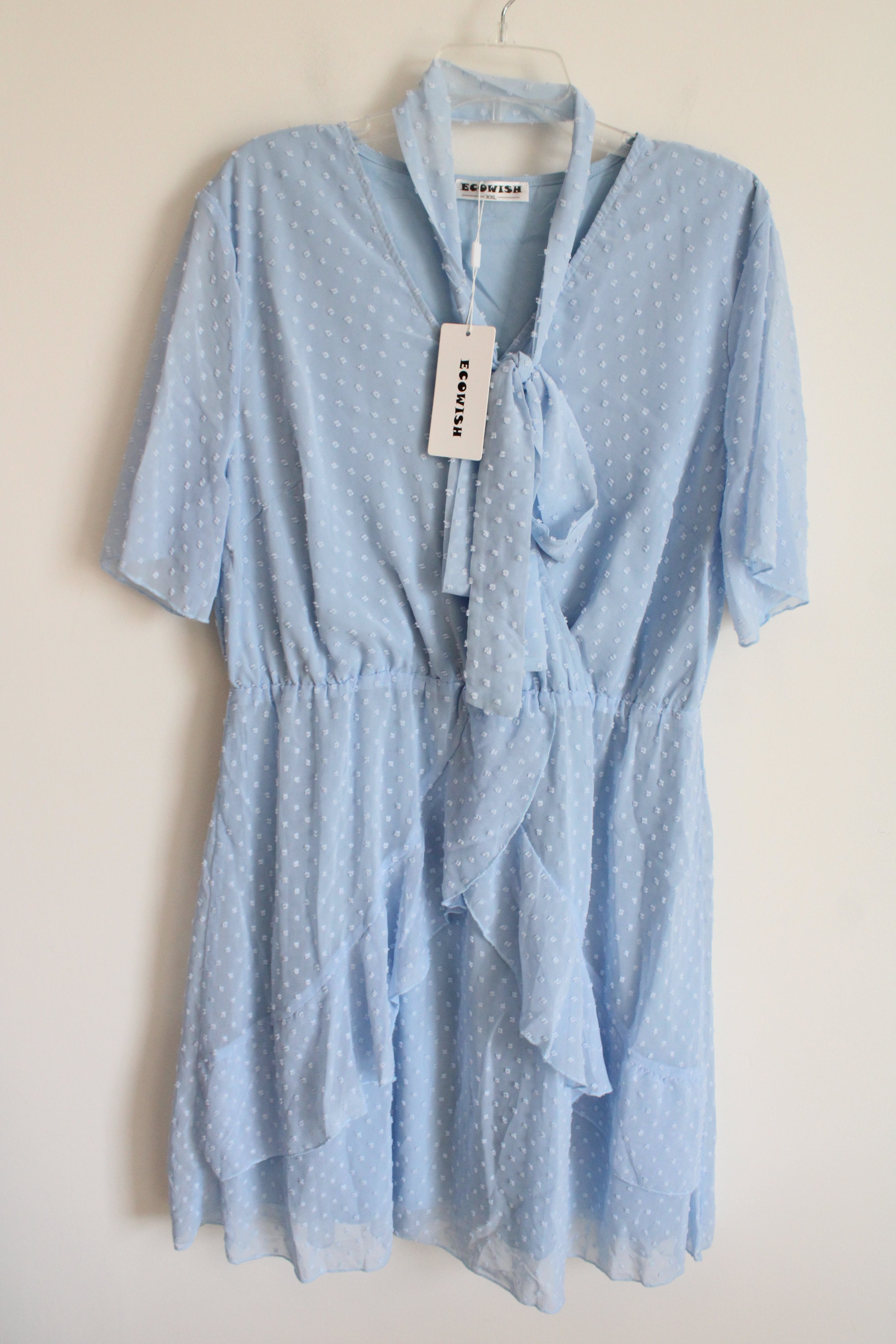 NEW Ecowish Textured Light Blue Dress | XXL