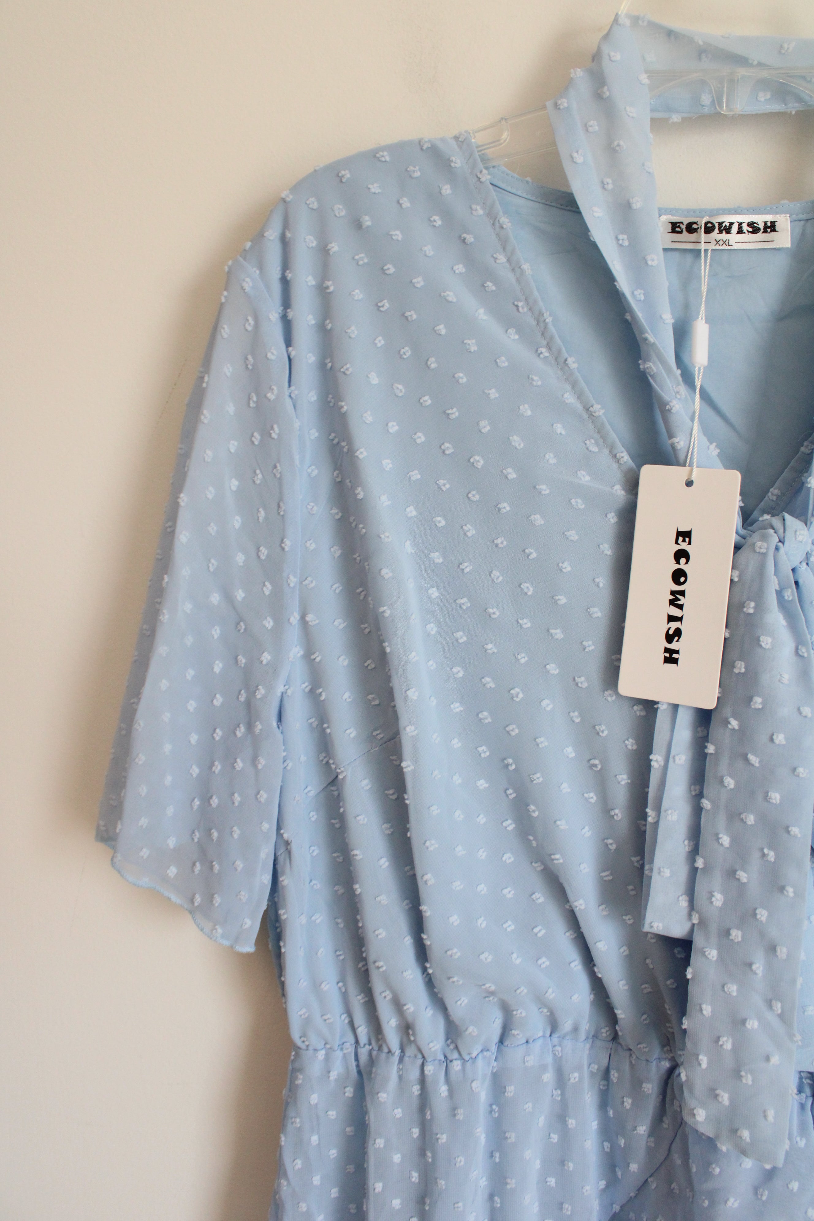 NEW Ecowish Textured Light Blue Dress | XXL