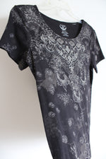 Chico's Zengery Black Studded Tee | 0 (SM)