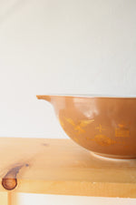 Pyrex Early American Vintage 444 Qt. Brown Gold Painted Large Bowl