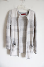Love Scarlett Light Gray White Knit Cardigan | M