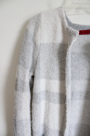 Love Scarlett Light Gray White Knit Cardigan | M