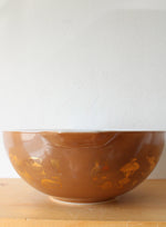 Pyrex Early American Vintage 444 Qt. Brown Gold Painted Large Bowl