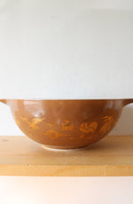 Pyrex Early American Vintage 444 Qt. Brown Gold Painted Large Bowl