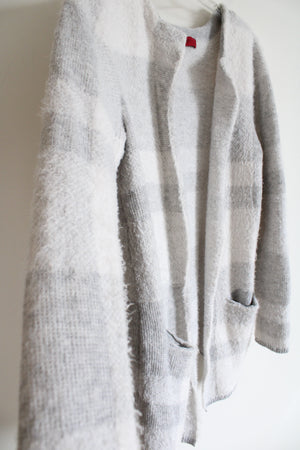 Love Scarlett Light Gray White Knit Cardigan | M