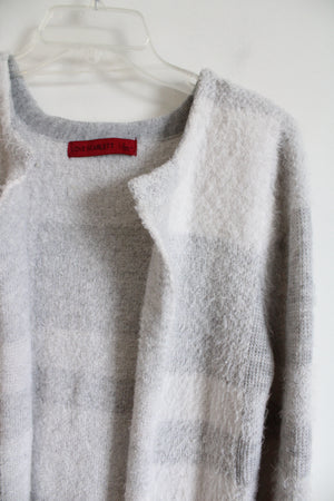 Love Scarlett Light Gray White Knit Cardigan | M