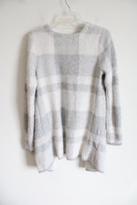 Love Scarlett Light Gray White Knit Cardigan | M