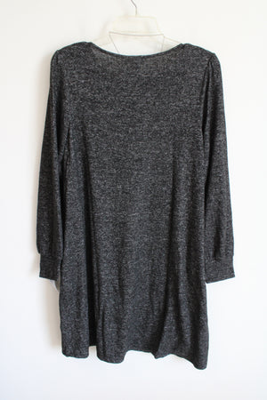 NEW AB Studio Soft Gray Long Sleeved Dress & Silver Necklace | M