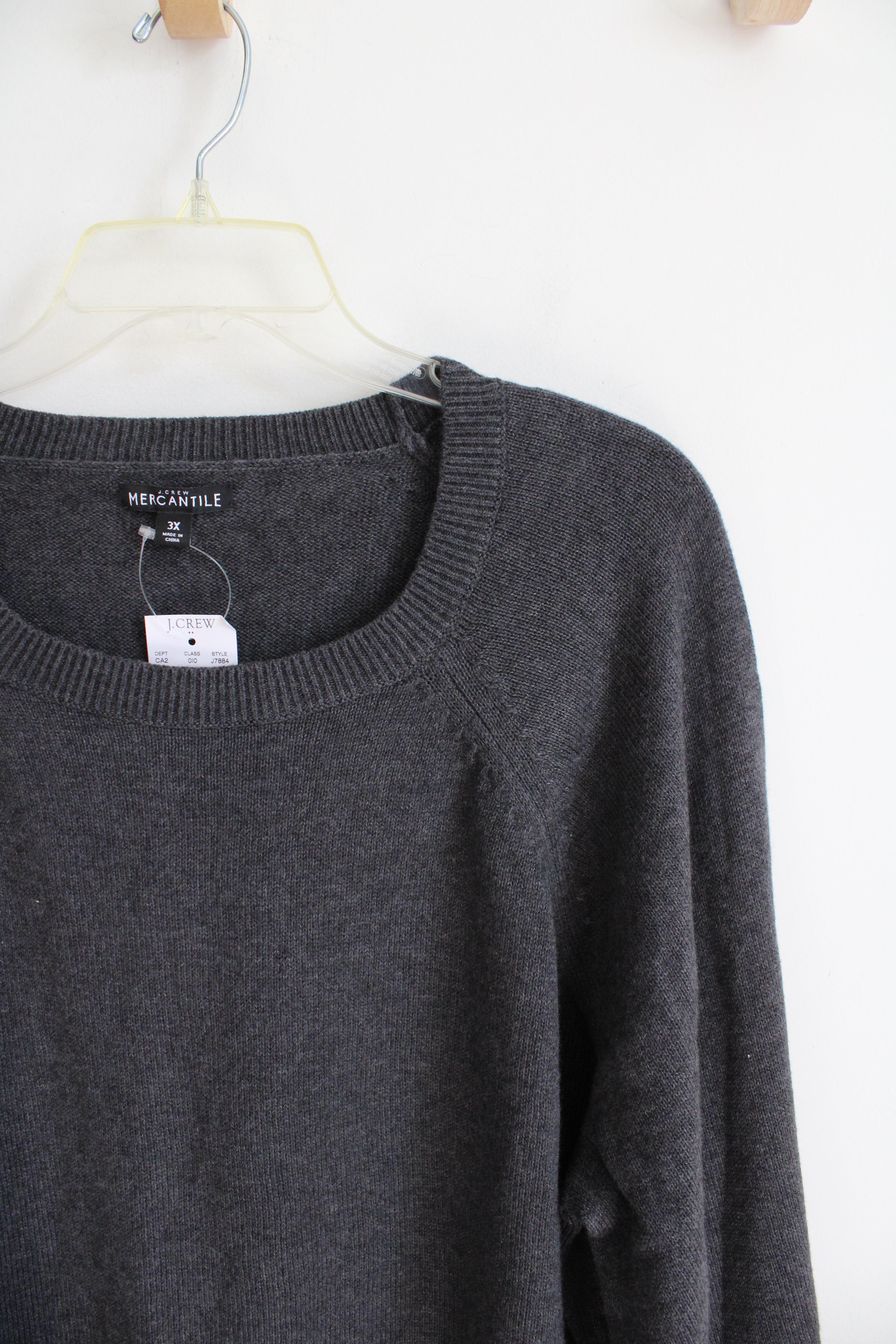 NEW J.Crew Mercantile Dark Gray Bow Wide Sleeve Sweater | 3X