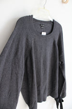 NEW J.Crew Mercantile Dark Gray Bow Wide Sleeve Sweater | 3X