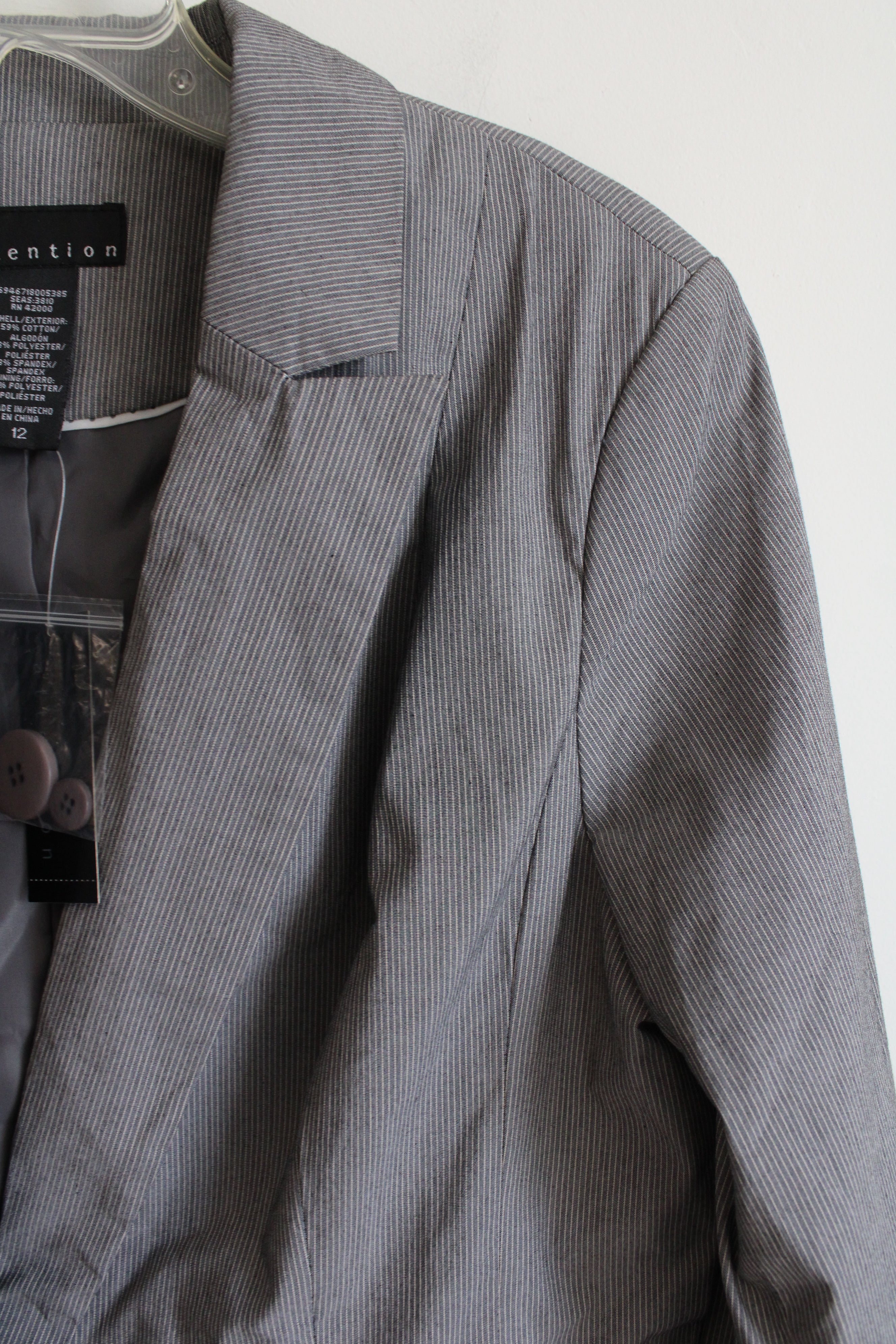 NEW Attention Gray Pinstripe Blazer | 12