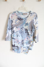 Chico's Paisley Pastel Cotton Shirt | 0 (SM(