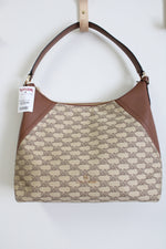 NEW MICHAEL Michael Kors Aria Beige Monogram Purse