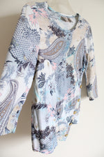 Chico's Paisley Pastel Cotton Shirt | 0 (SM(