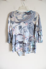 Chico's Paisley Pastel Cotton Shirt | 0 (SM(