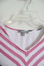 Habitat Clothes To Live In Gray White Pink Cotton Shirt | XS