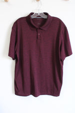 Haggar Maroon Polo Shirt | L