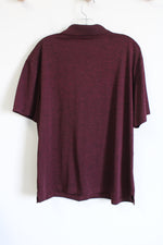 Haggar Maroon Polo Shirt | L