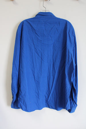 Calvin Klein Body Fit Long Sleeved Button Down Blue Shirt | XXL