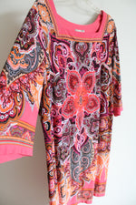 Dressbarn Signature Camryn Pink Orange Paisley Dress | 20W